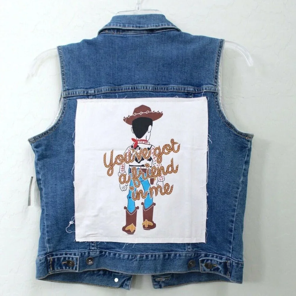 Disney Pixar Toy Story Woody Denim Vest Size S - Picture 1 of 10